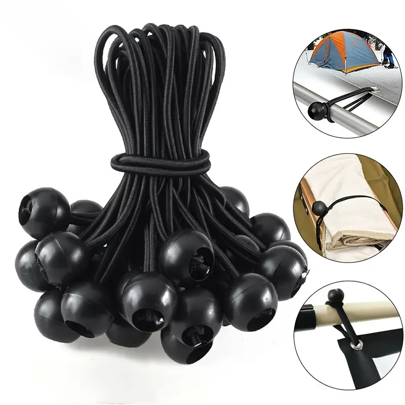 10 20 50pcs Ball Bungee Cords Plastic Ball Rope Outdoor Camping Tent Fixed Ball  Rope Trampoline Beach Net Elastic Rope Straps - Sports & Outdoors - Temu  Canada
