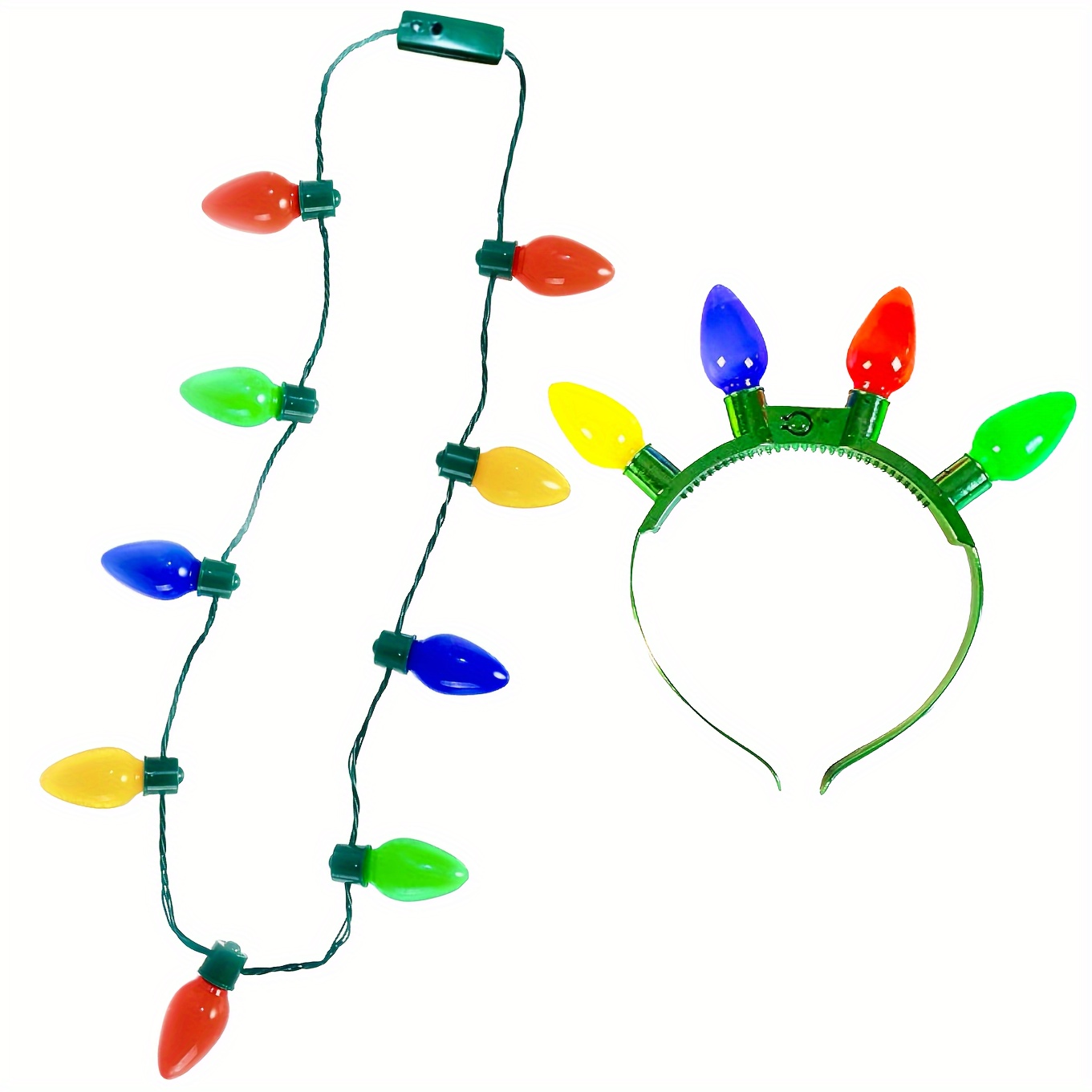 Christmas Led Light Headband/necklace Christmas Party Favors - Temu