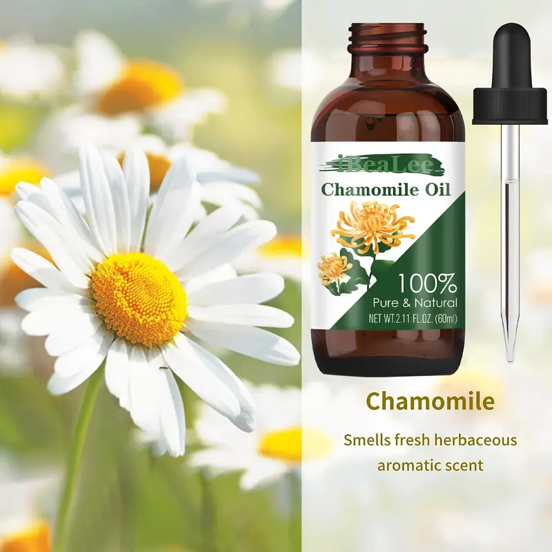 60ml Chamomile Essential Oil- For Face & Body, 2.11 Fl Oz - Aging Defying  Formula For All Skin Types - Deep Nourishment & Hydration
