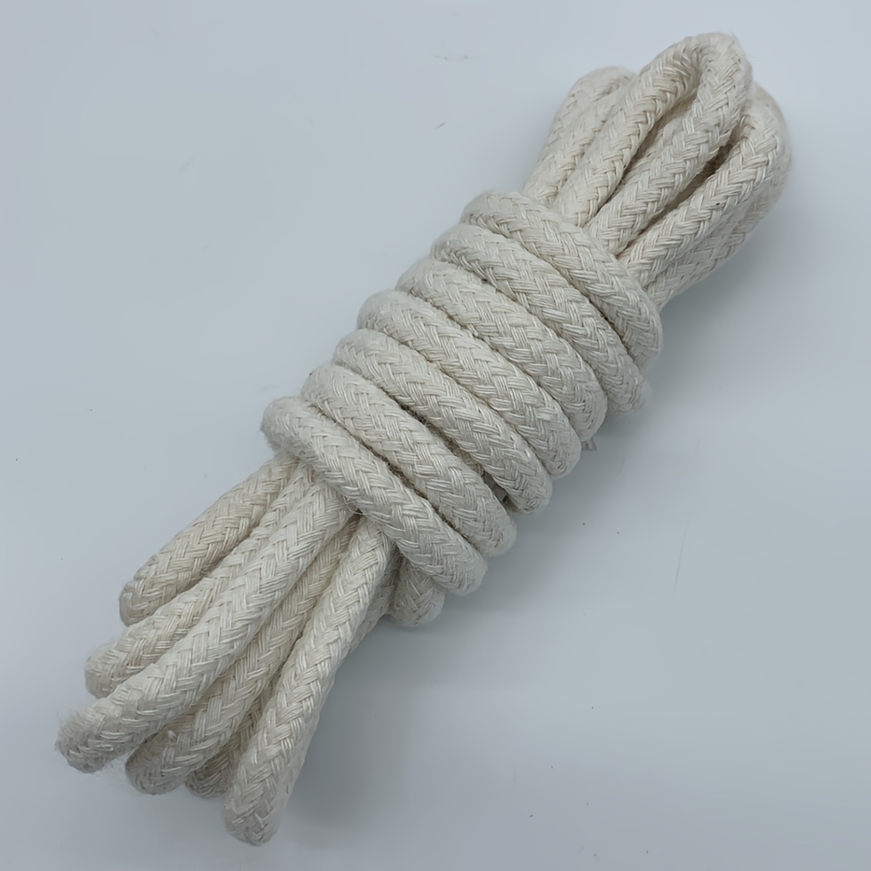 1pc 118.11inch Cotton Rope 10mm 8mm 6mm Natural White Cotton Rope Thick  Rope Decorative Rope Soft Rope Hanging Rope Core Yarn Rope Bundle Rope  Thread