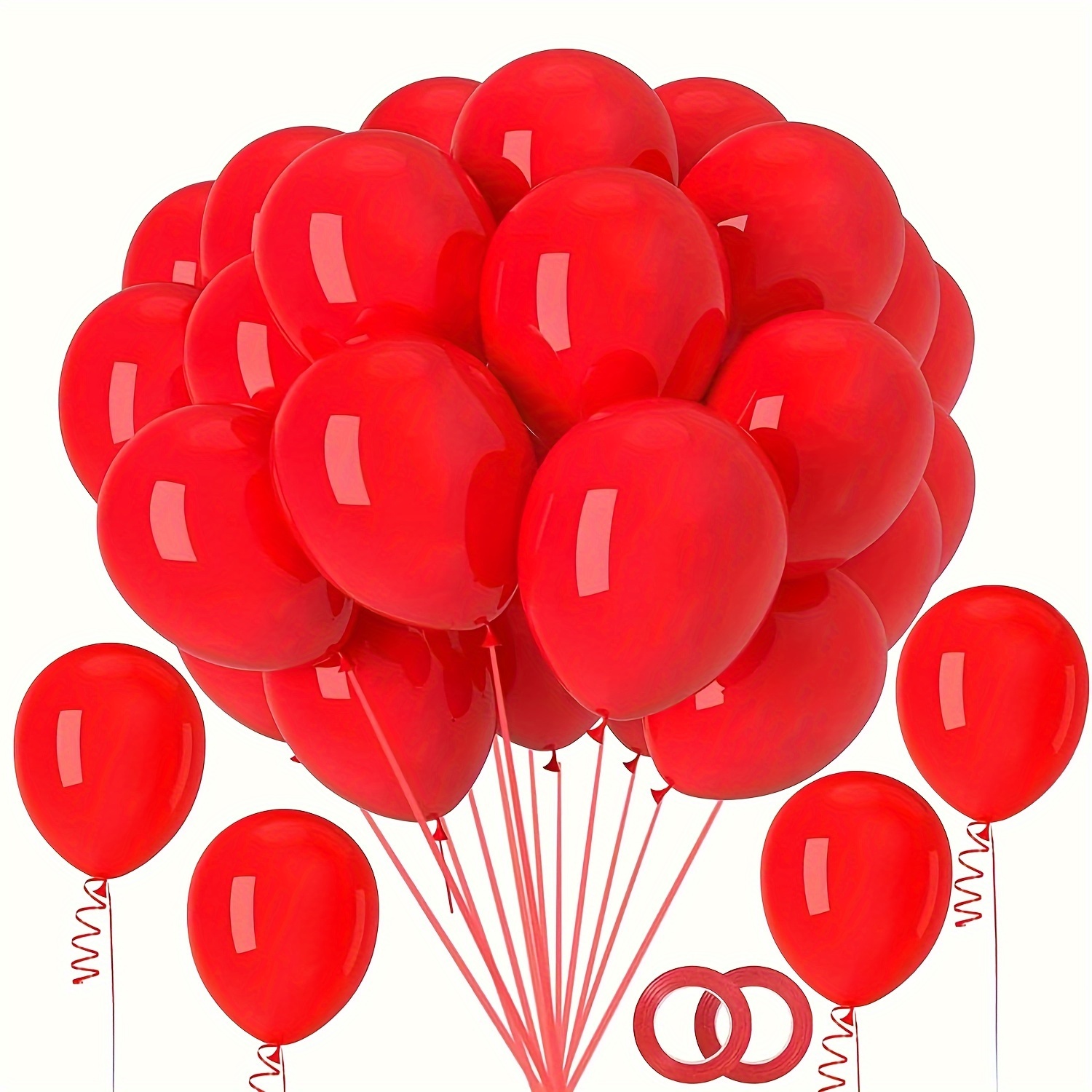 Globos Rojos metalizados 10 unidades