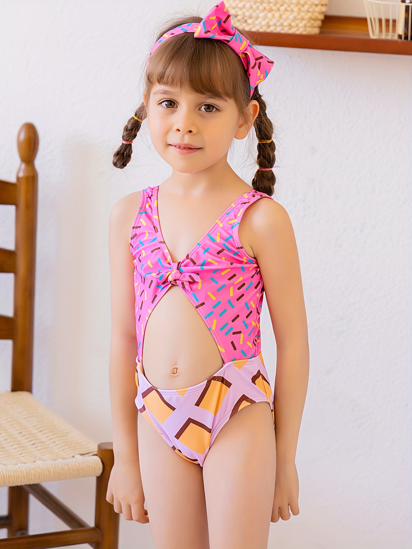 Girls Swim Bottoms Girls Gradient Bathing Suit Summer Suspender