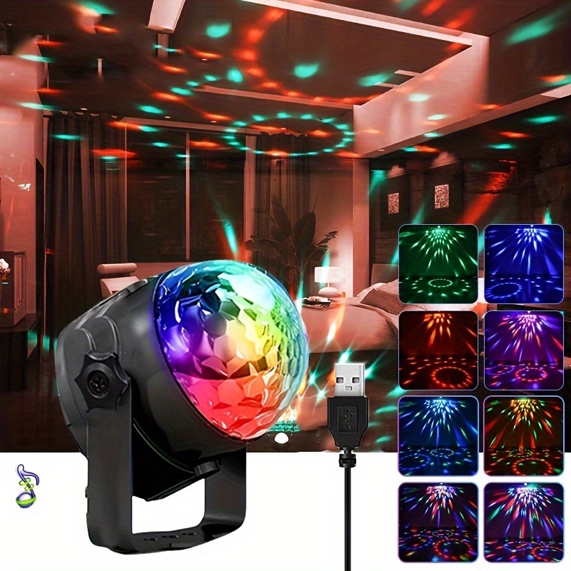 Partylicht, Discokugel Mini Sound Aktiviert Dj Disco Lichter Rgb Led  Blitzlicht Usb W