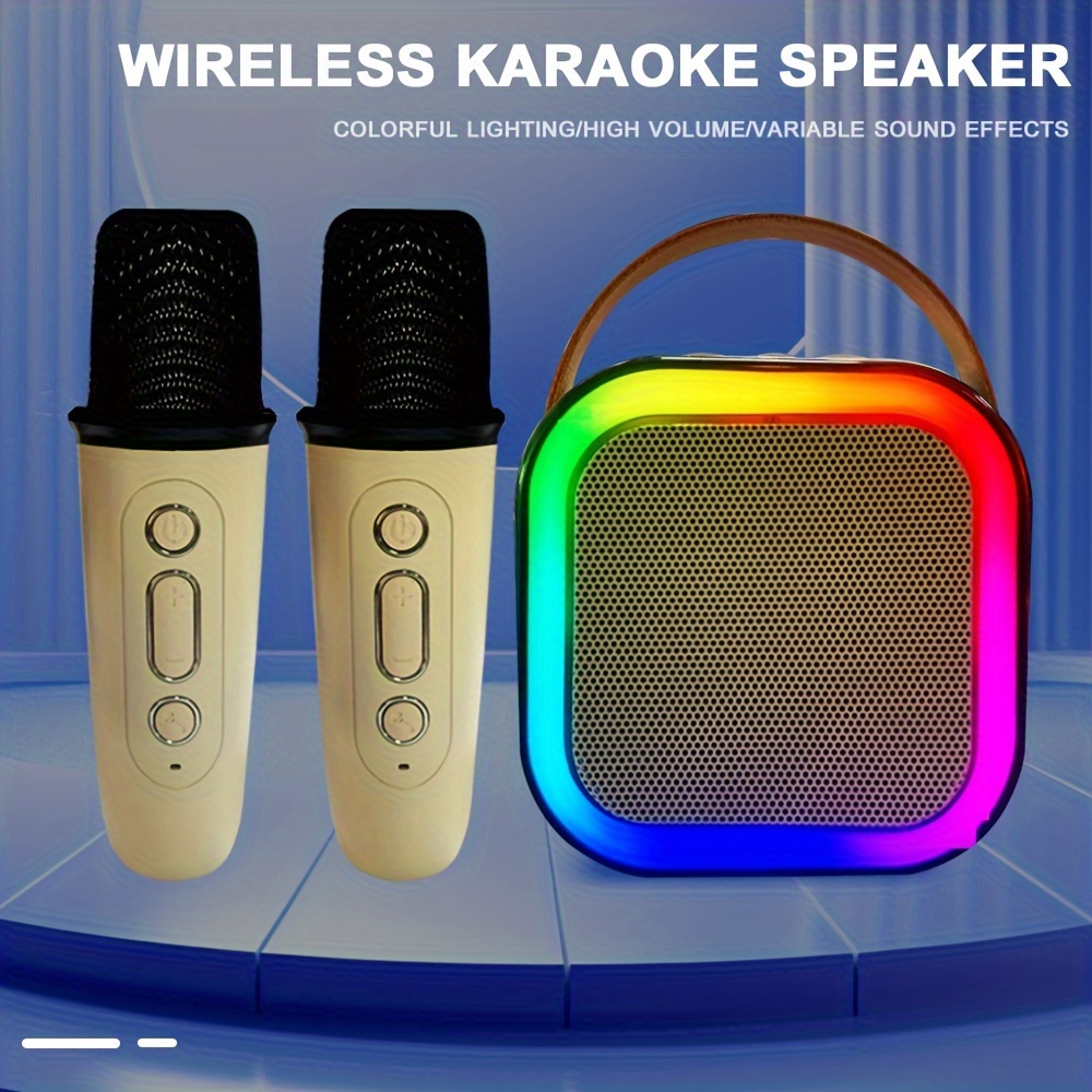 Enceinte BT portable avec microphone, haut-parleur rétro avec machine de  karaoké à domicile, micros de karaoké portables, pour enfants et adultes,  fête à la maison, anniversaire, blanc : : Instruments de musique