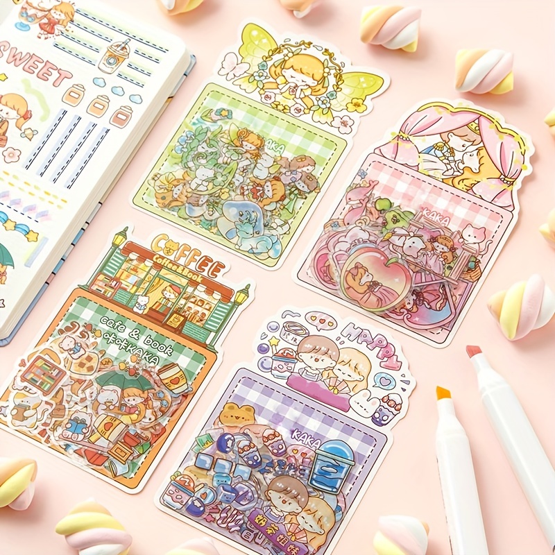  Alideco 160Pcs Cute Journal Stickers Kawaii Girls People Bulk  Scrapbooking Stickers for journaling DIY Crafts Embelishment Decoration Diary  Stickers : Office Products