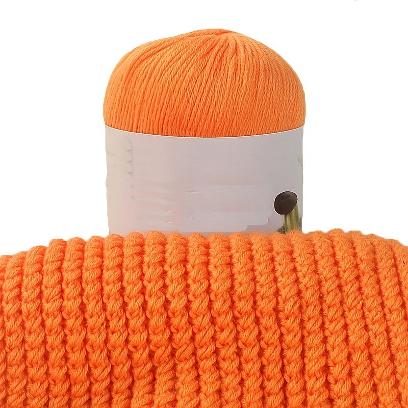  1PCS Yarn for Crocheting,Soft Yarn for Crocheting,Crochet Yarn  for Sweater,Hat,Socks,Baby Blankets(Orange NO Hook)