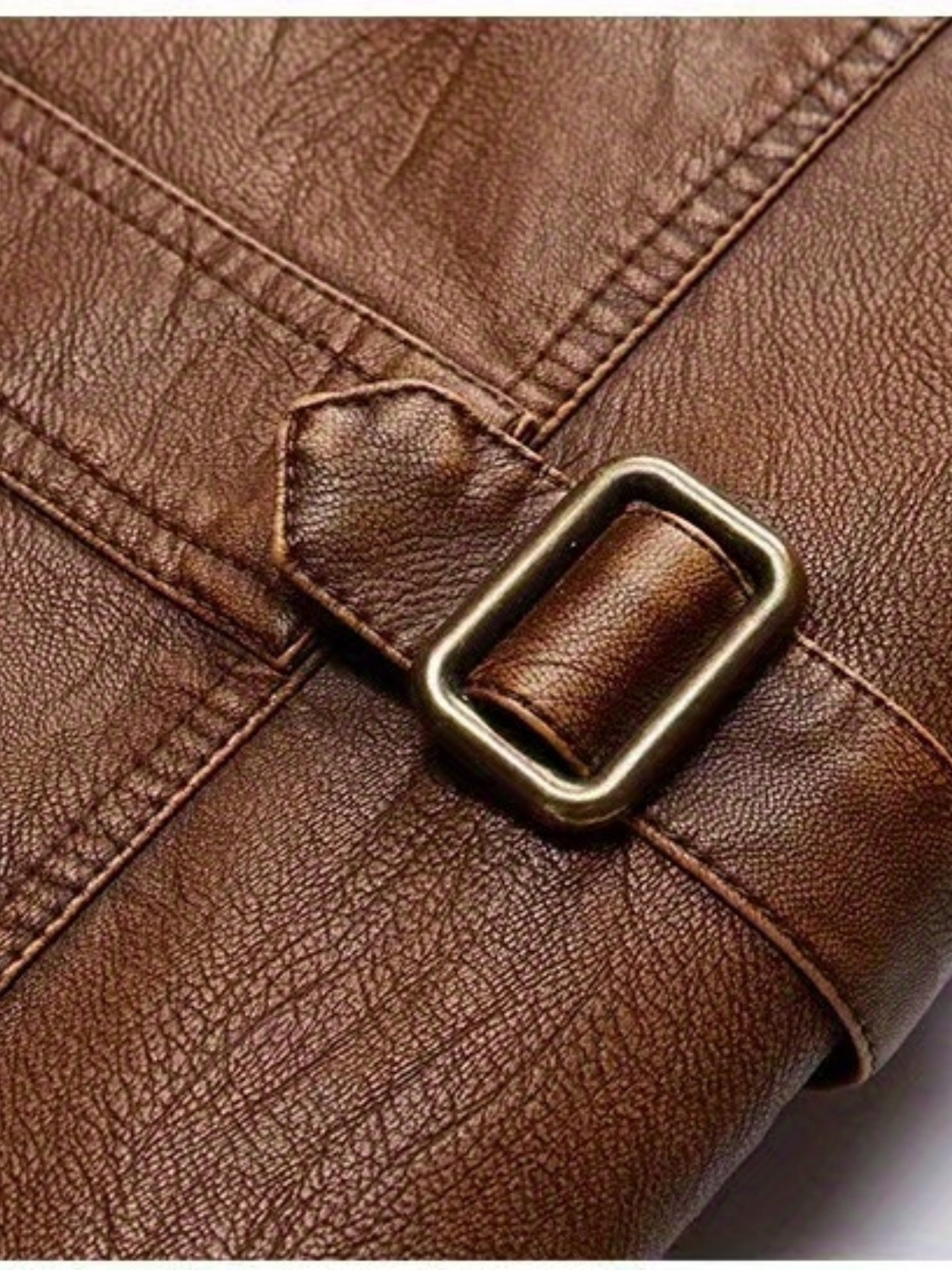 Veste en cuir façon denim à motif chaîne et poche 3D - Prêt-à-porter de  luxe, Homme 1A5ZUI
