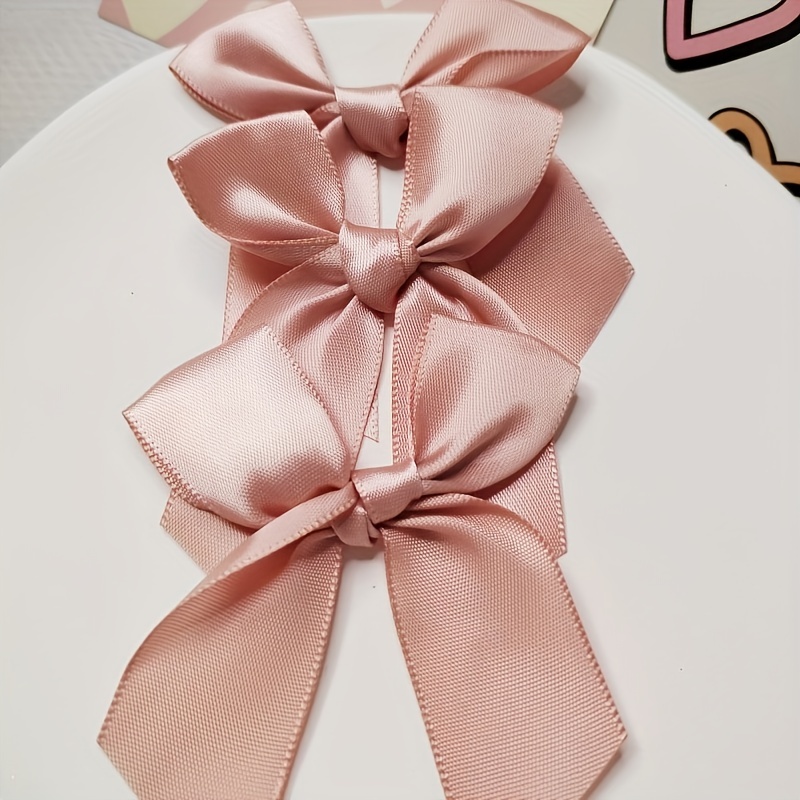 Candy Color Satin Ribbon Hair Tie Diy Hair Accessory For A - Temu