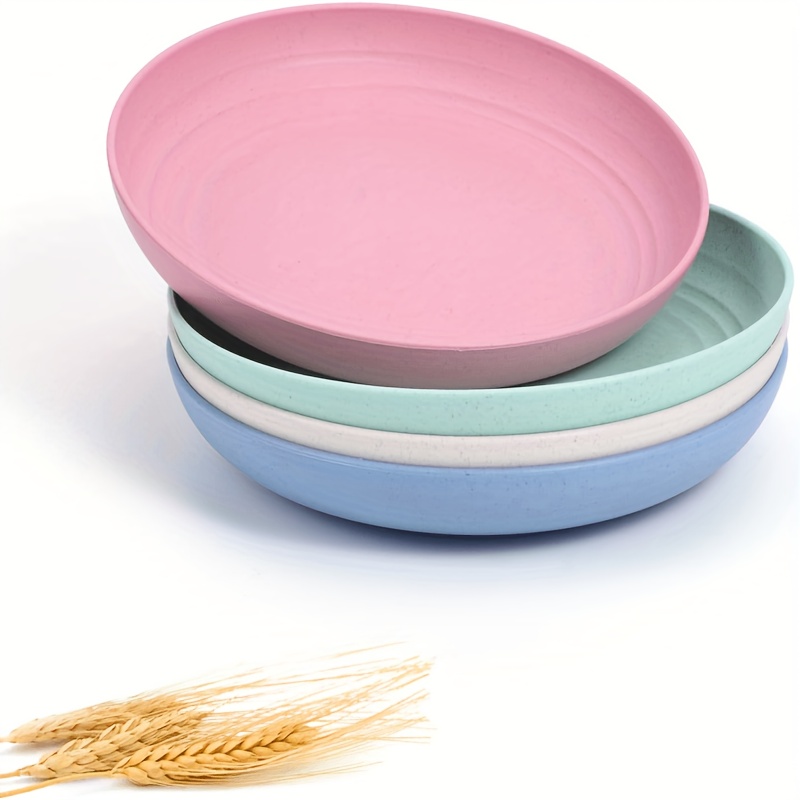 Wheat Straw Plates deep Dinner Plates unbreakable Dinner - Temu