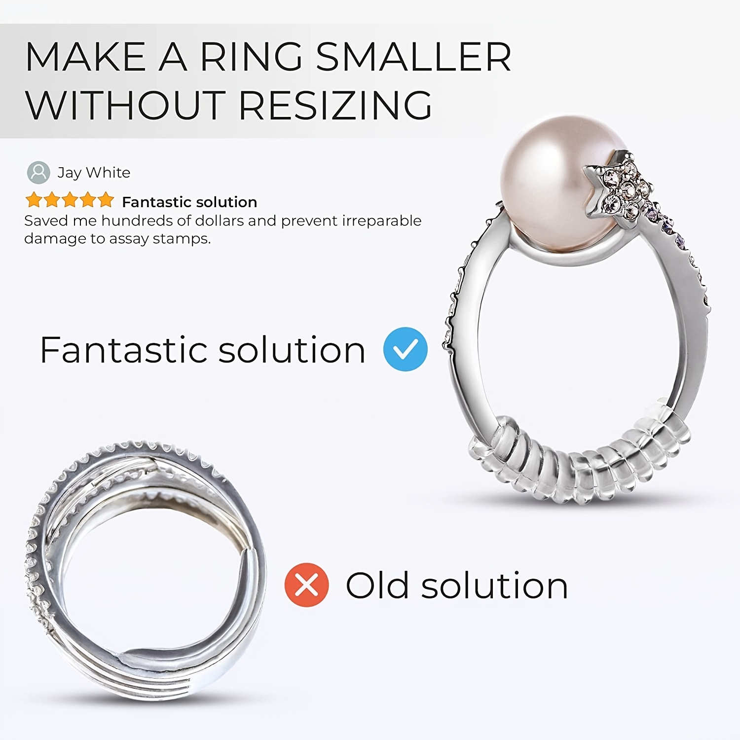 Ring Sizer Adjuster For Loose Rings 2 Sizes For Different - Temu Canada