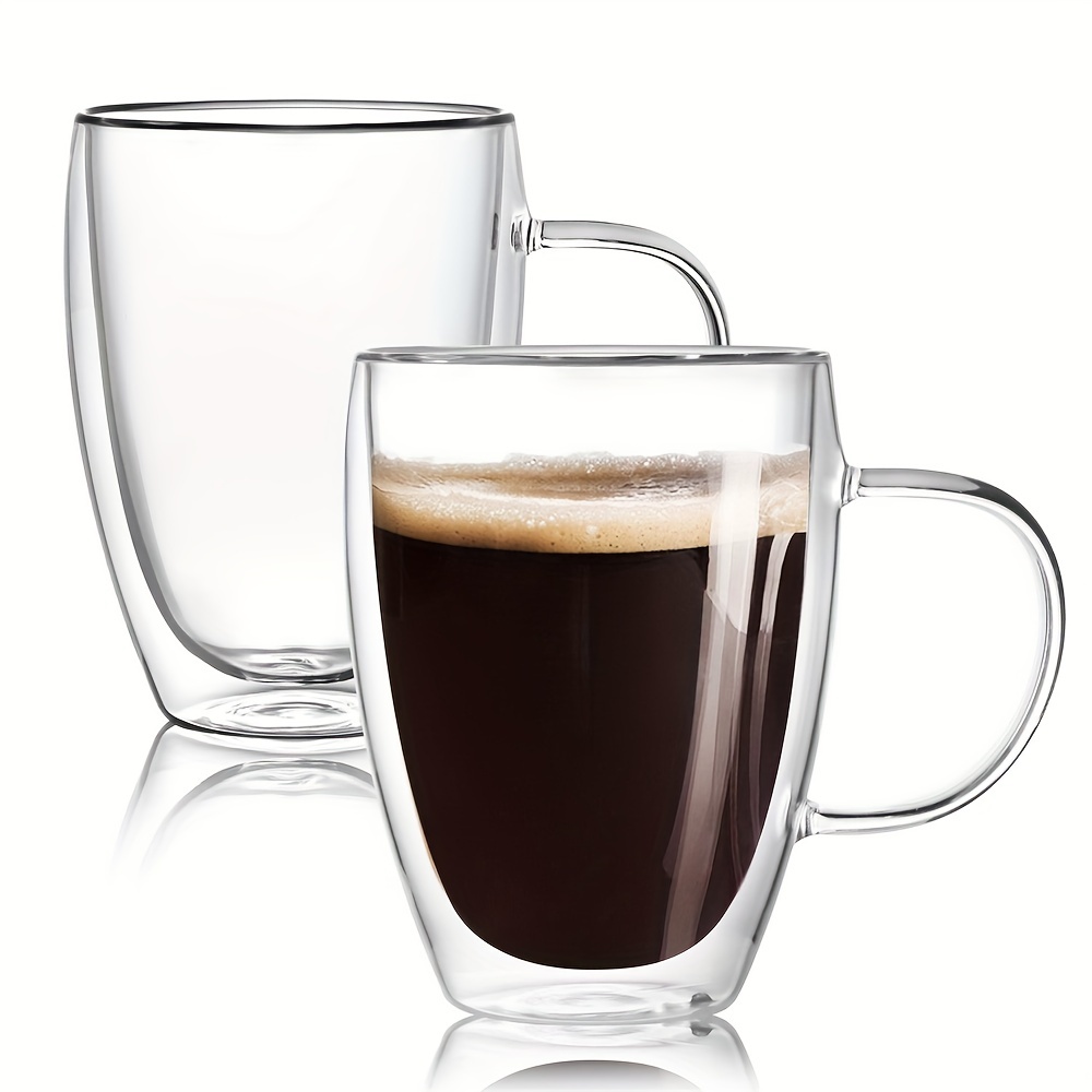 Set of 2 pcs double wall Nestle Nespresso glass coffee cups mugs