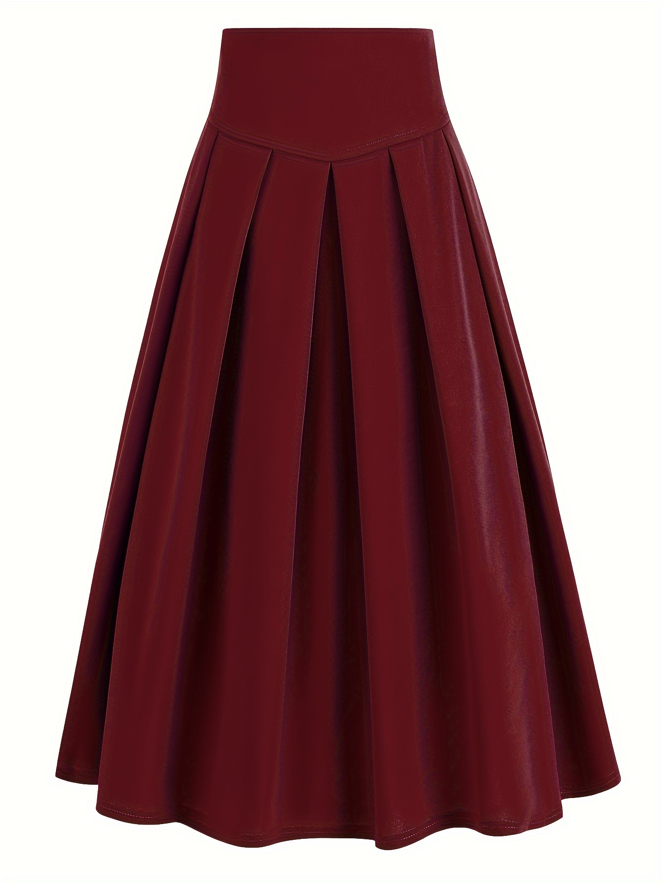 Maroon high deals waisted skirt