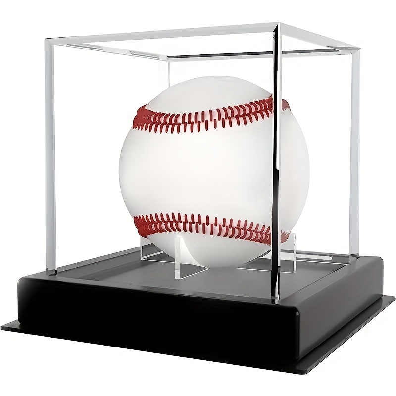 

1/2/4/8 Pcs Clear Baseball Display Case, Uv Protected Acrylic Boxes For Display, Baseball Cube Memorabilia Showcase