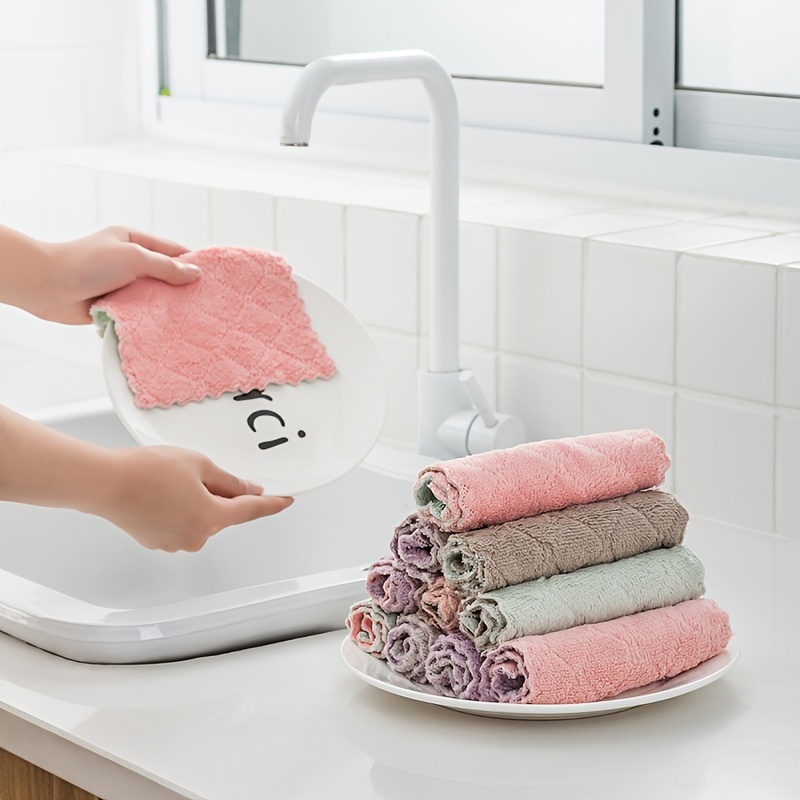 5pcs Kitchen Towel And Dishcloth Set, Dish Towel For Washing Dish