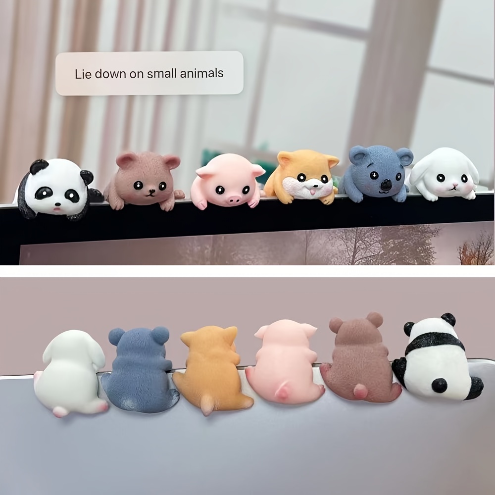 

1pc, 3d Cartoon Animal Figurines, Resin Desk & Car Dashboard Decor, Cute Miniature Collectibles For Office, Computer Desktop, Decorative Ornaments