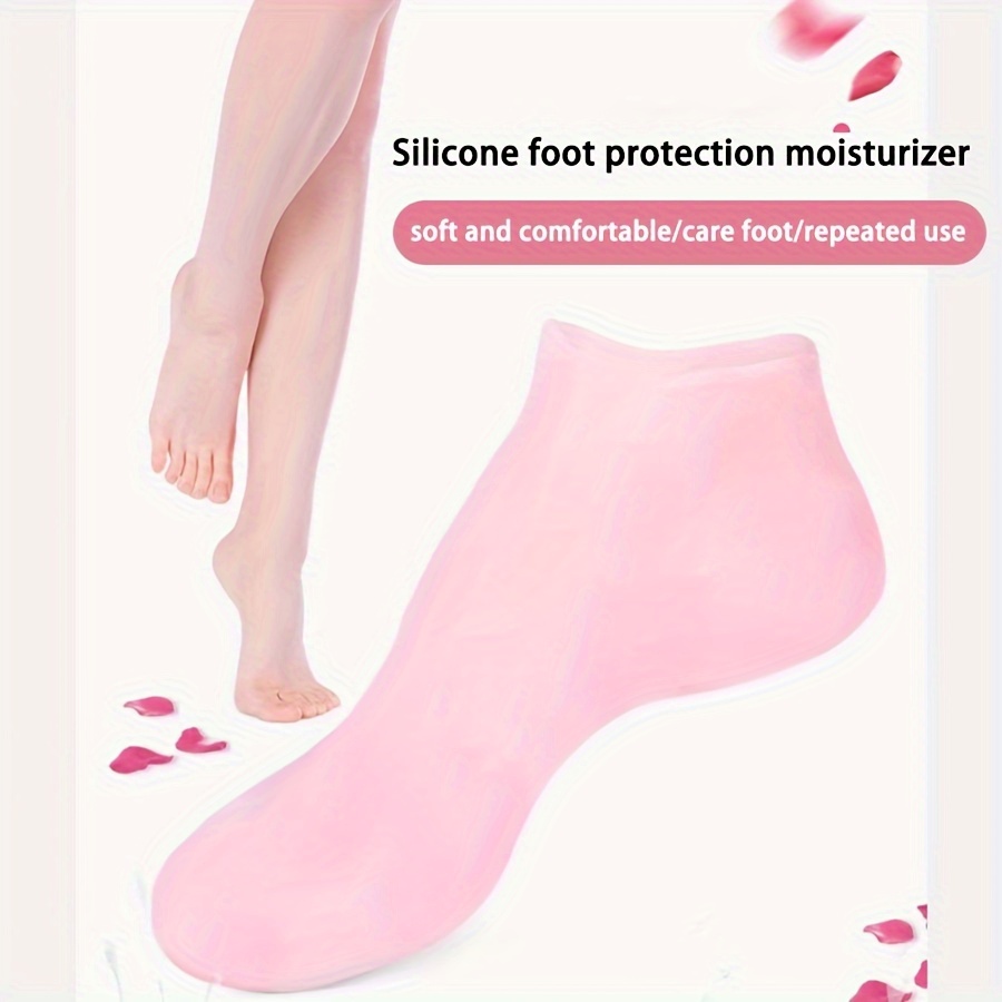 1 Pair Moisturising Spa Gel Heel Socks Cracked Foot Hard Skin Care Protecto