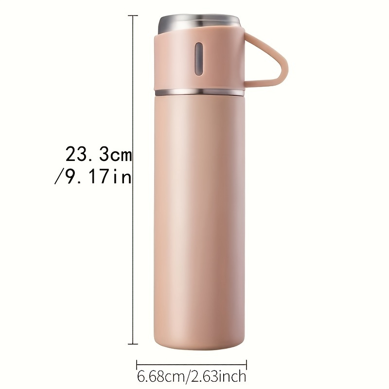 2 Stainless Steel Vacuum Flask Bottle Thermos Hot Cold Tea Coffee Insulated  17oz 