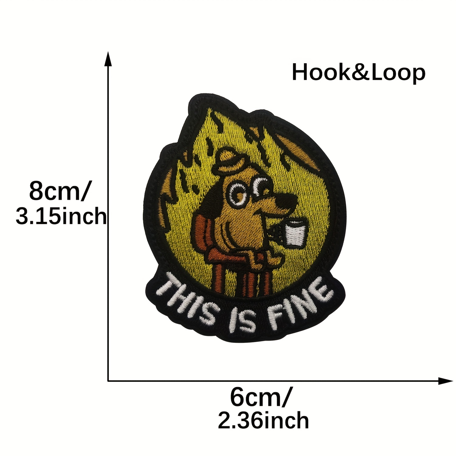 AXEN 20 Pieces Tactical Morale Patch Funny Loop and Hook Patches Full  Embroidered Applique for Tactical Gear