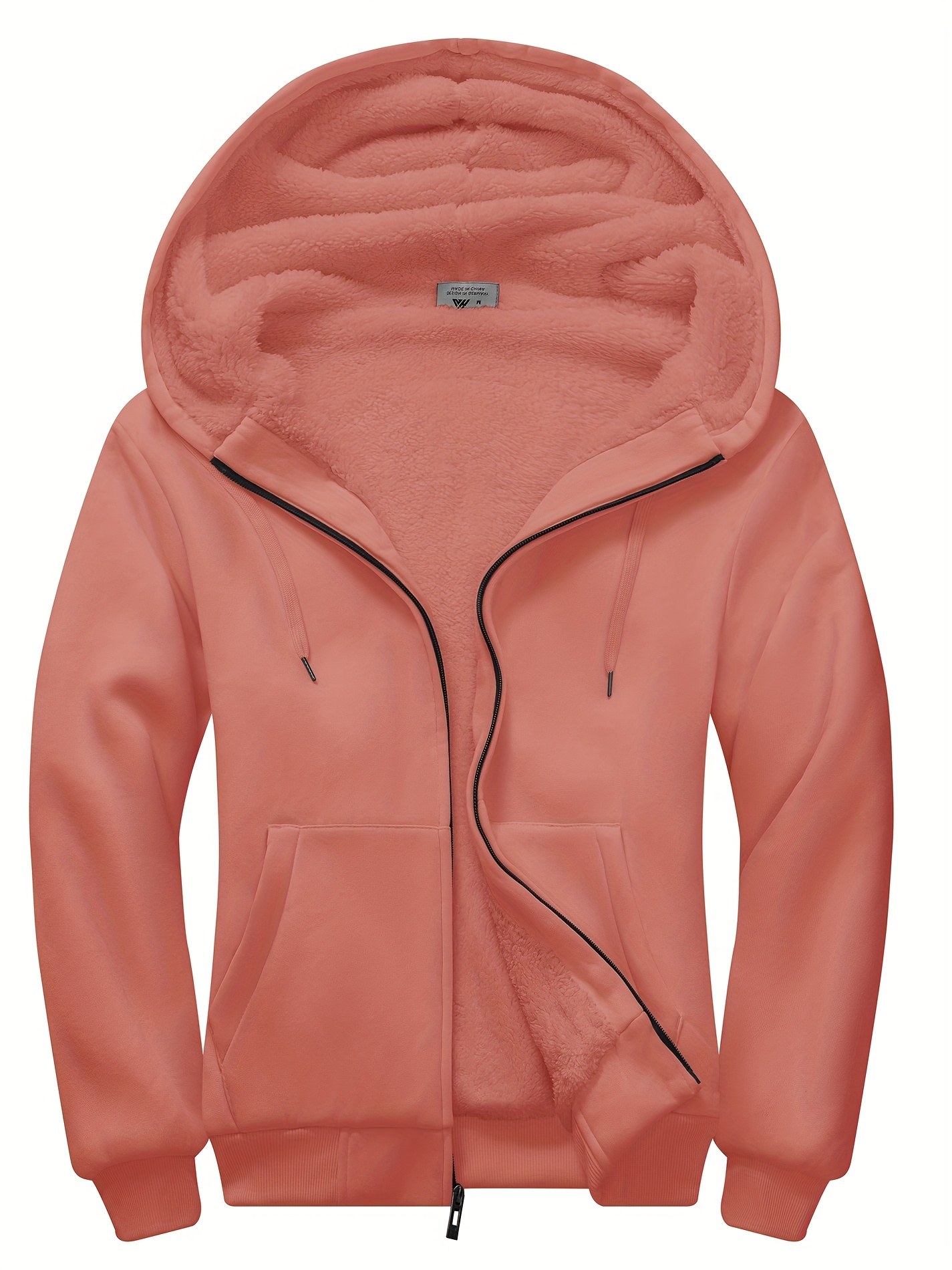 Mens pink zipper online hoodie