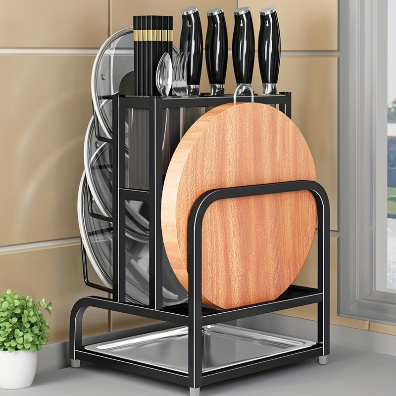 Stainless Steel Pot Lid Holder Integrated Holder Tier