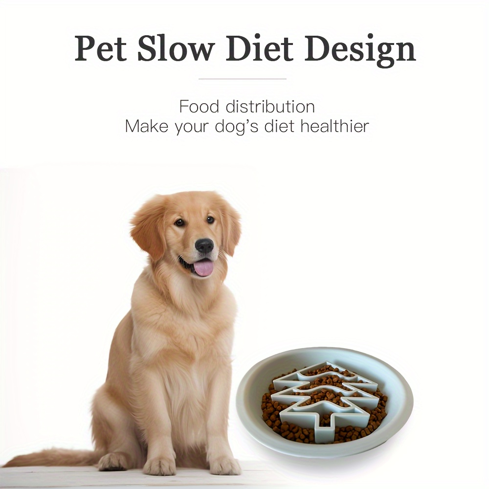 Random Color Three Layer Pet Placemat, Rotating Dog Slow Feeding