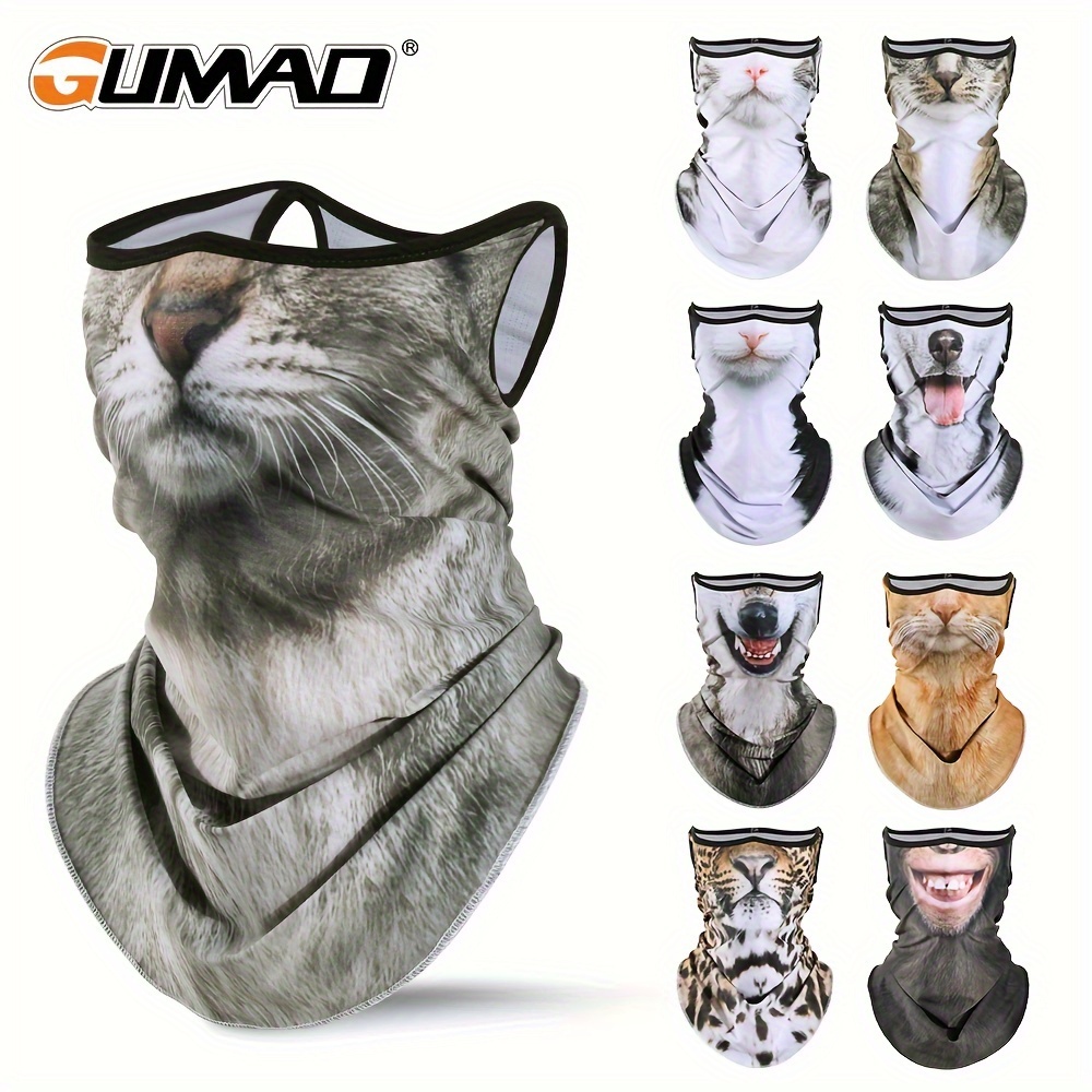

1pc Summer Outdoor Sports Animals Balaclava Neck Gaiter Face Cover, Motorcycle Cycling Breathable Headband Mask, Hiking Fishing Scarf, Snowboard And Biker Face Mask Cover