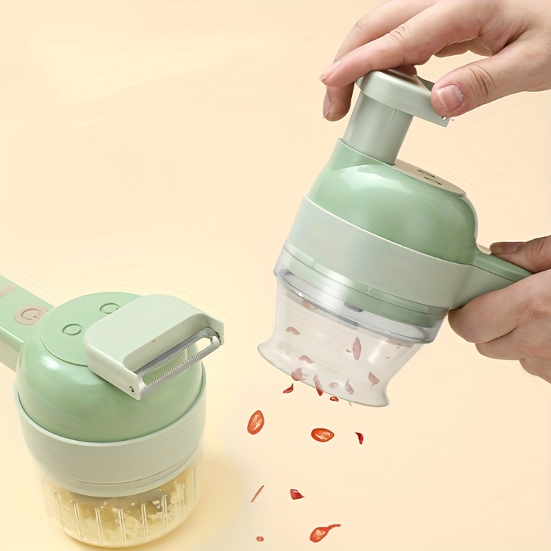 Electric Vegetable Cutter Set Handheld Wireless Mini Garlic Slicer Multifunctional  Food Chopper Portable Rechargeable Vegetables Mincer for Garlic Onion  Ginger 