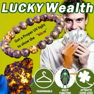 Gambling Luck Feng Shui Bracelet- 18K Gold + Real Obsidian