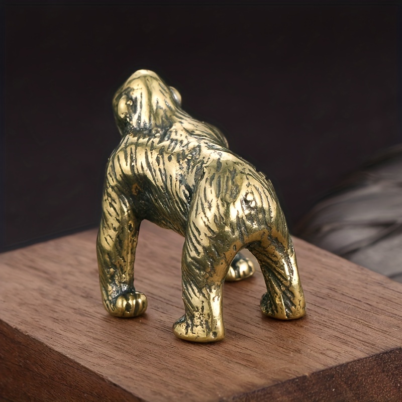 Brass Gorilla Desktop Decoration Monkey Statue Decoration - Temu