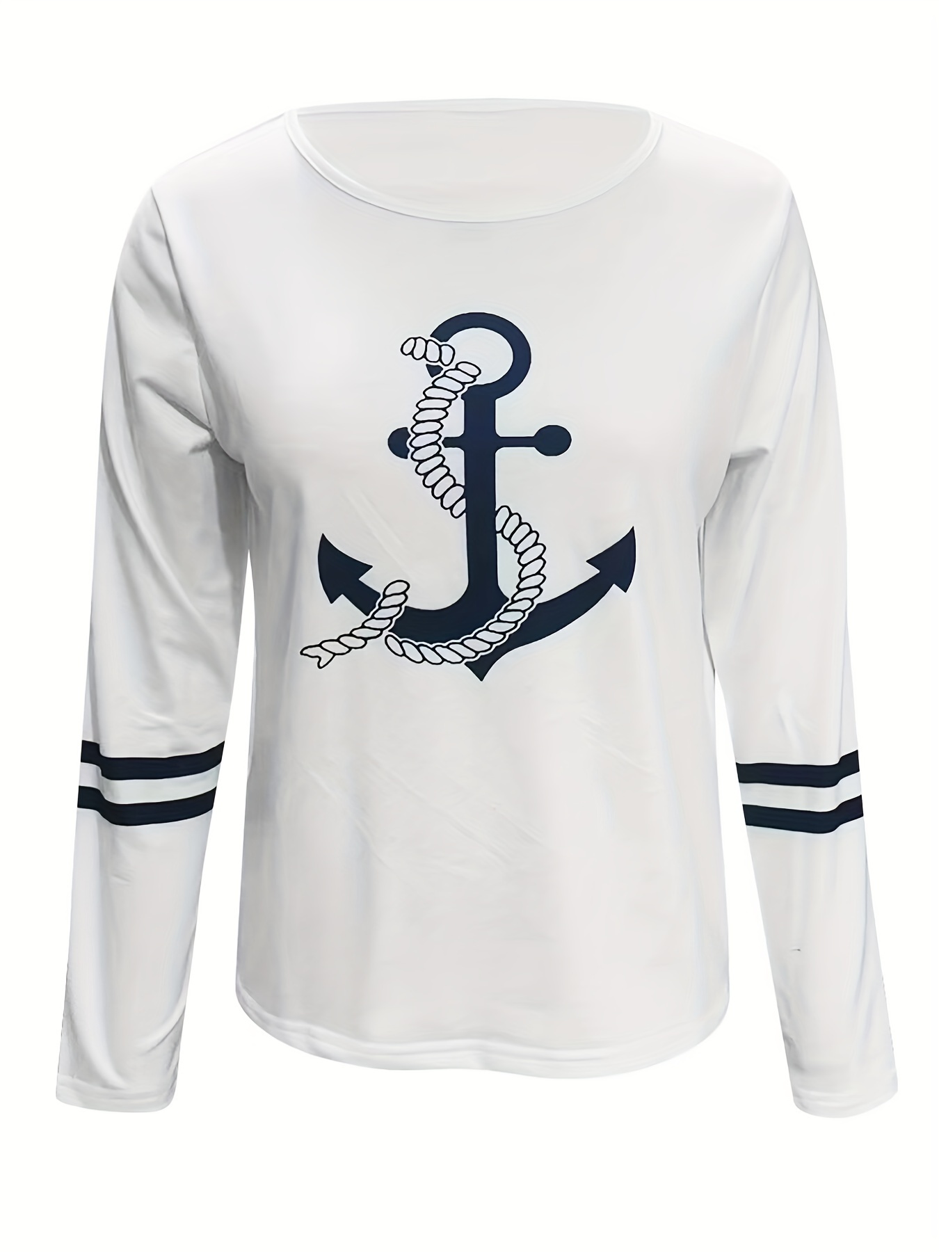 Anchor Black Long Sleeve Crew Neck