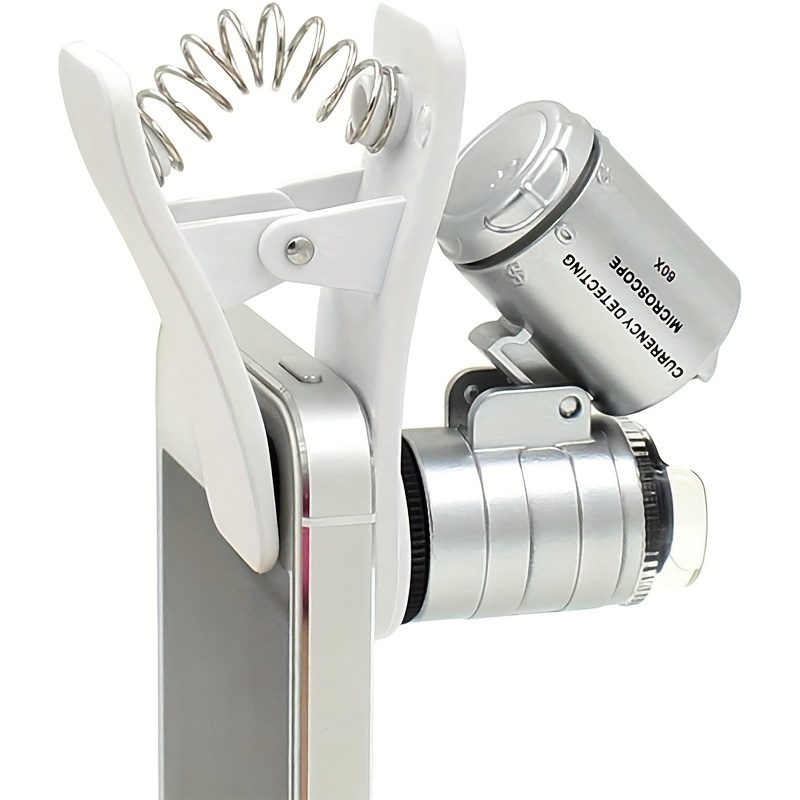 Mini Jewelry Ring Magnifier 60x Led Uv Microscope With Led - Temu