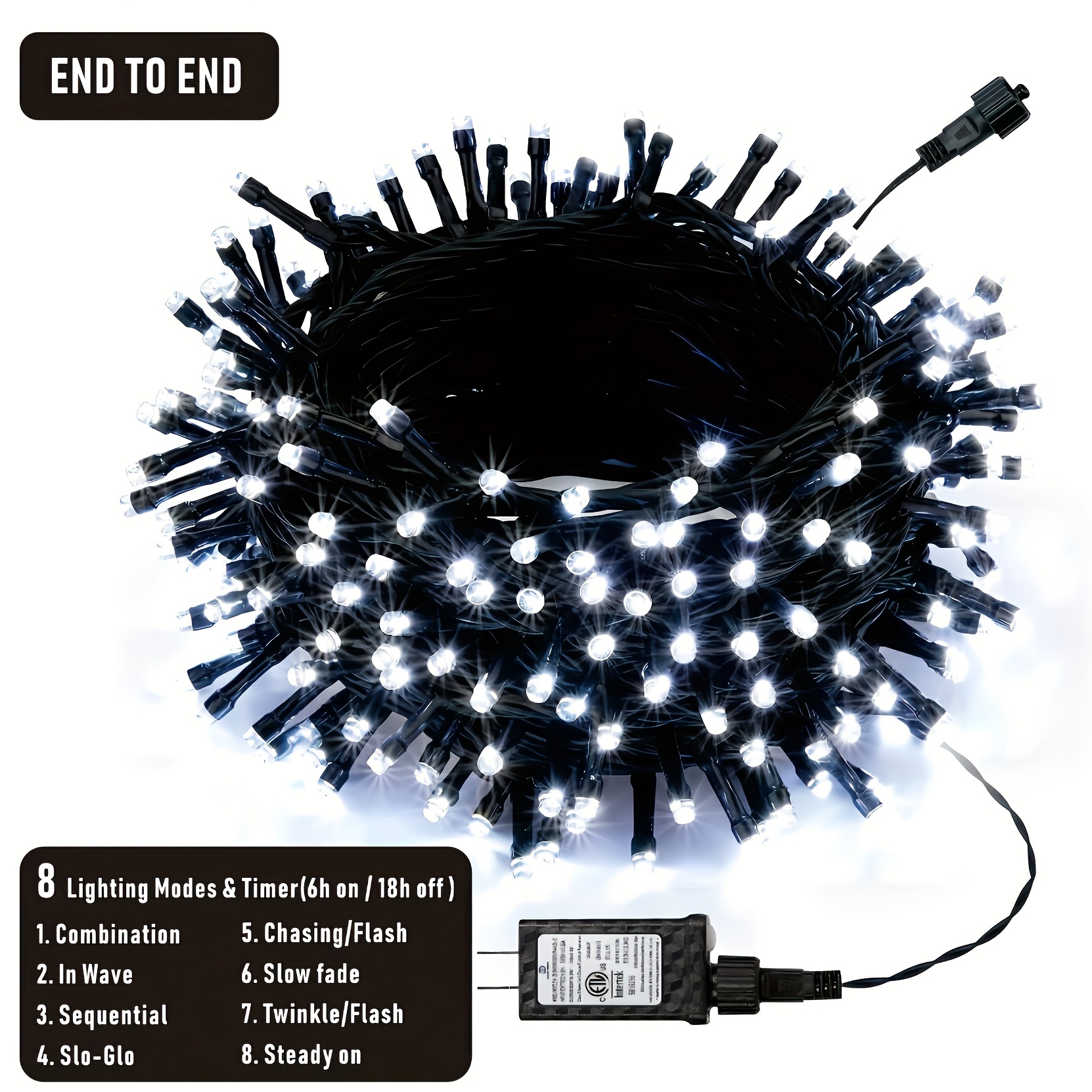 100led/150led Connectable Christmas String Lights Twinkle - Temu