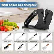 premium knife sharpener with ergonomic handle restore dull blades with tungsten carbide for steel knives details 4