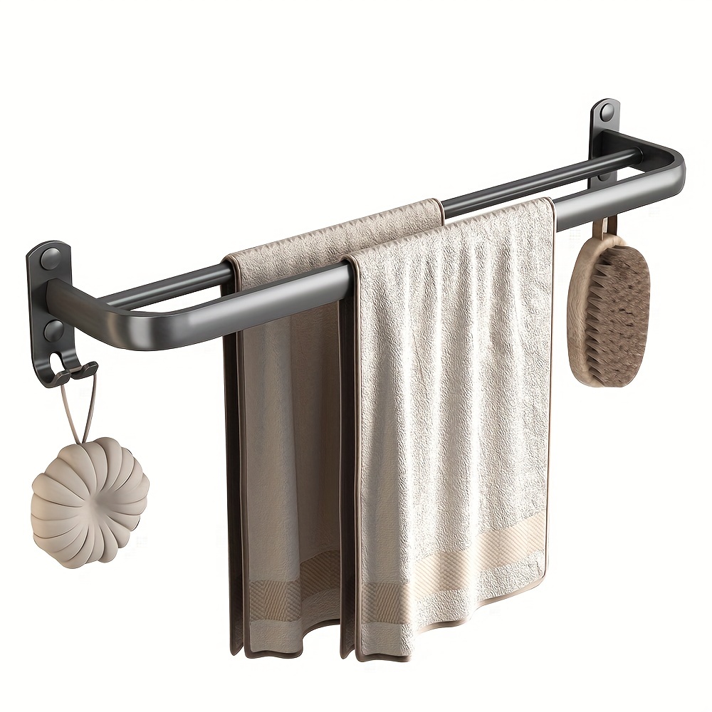 Double Rod Towel Bar Bath Towel Rack Bathroom Towel Holder - Temu