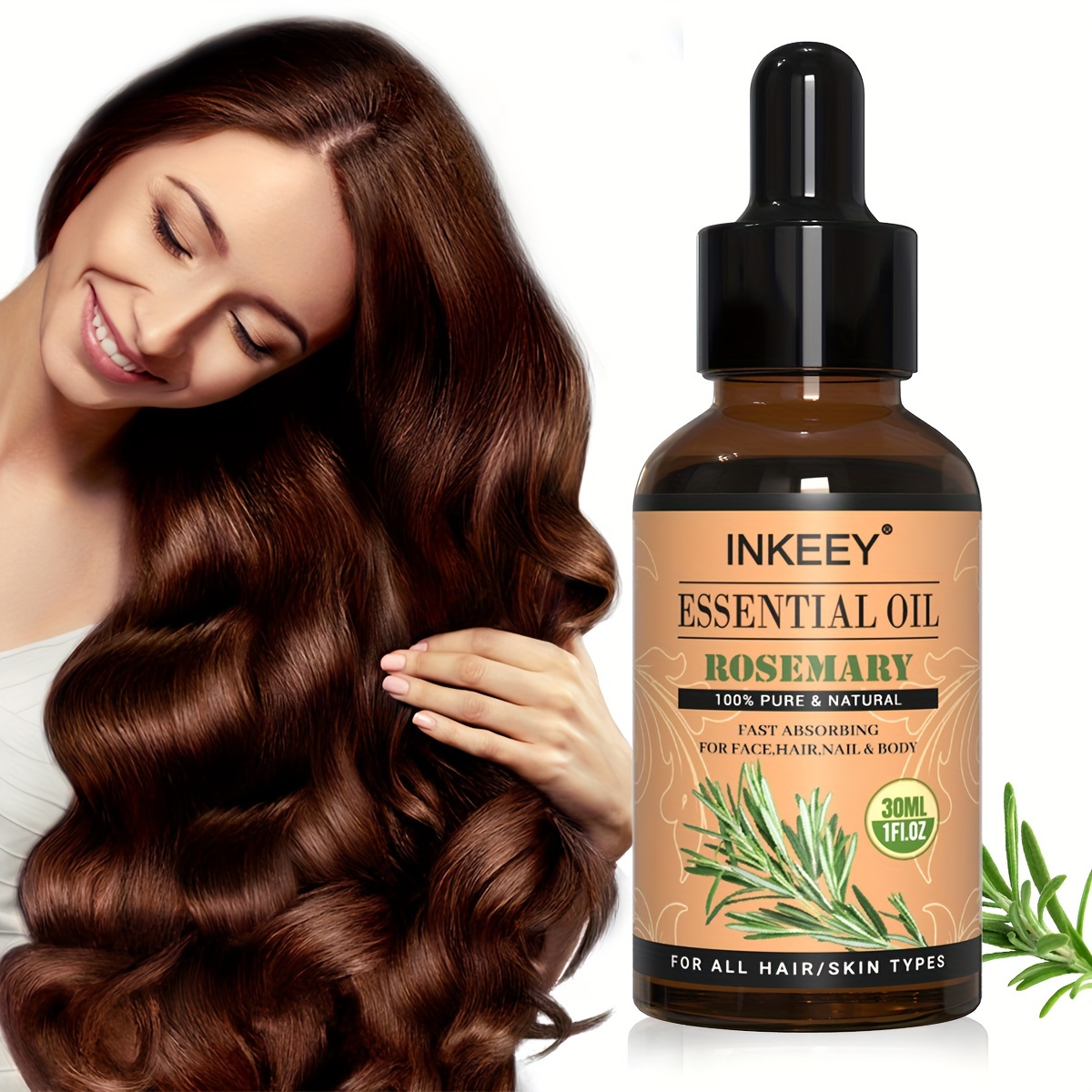 Rosemary Mint Scalp And Hair Oil Hair Care Essential Oil - Temu