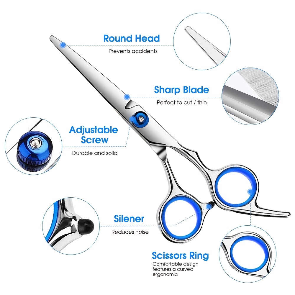 Stainless Steel Hair Cutting Scissors Thinning Shears - Temu