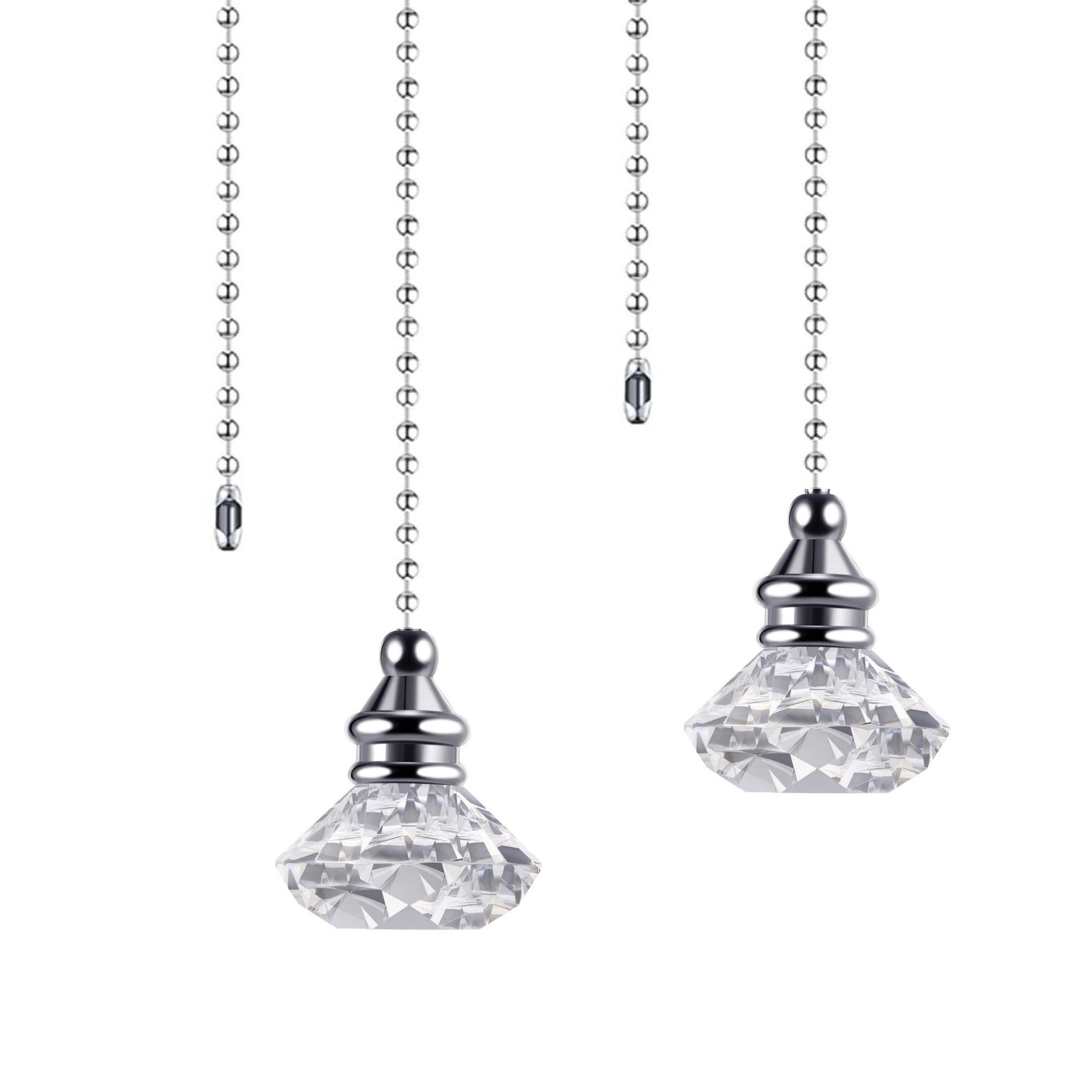 Clear Crystal Pull Chain Extension With Connector For - Temu