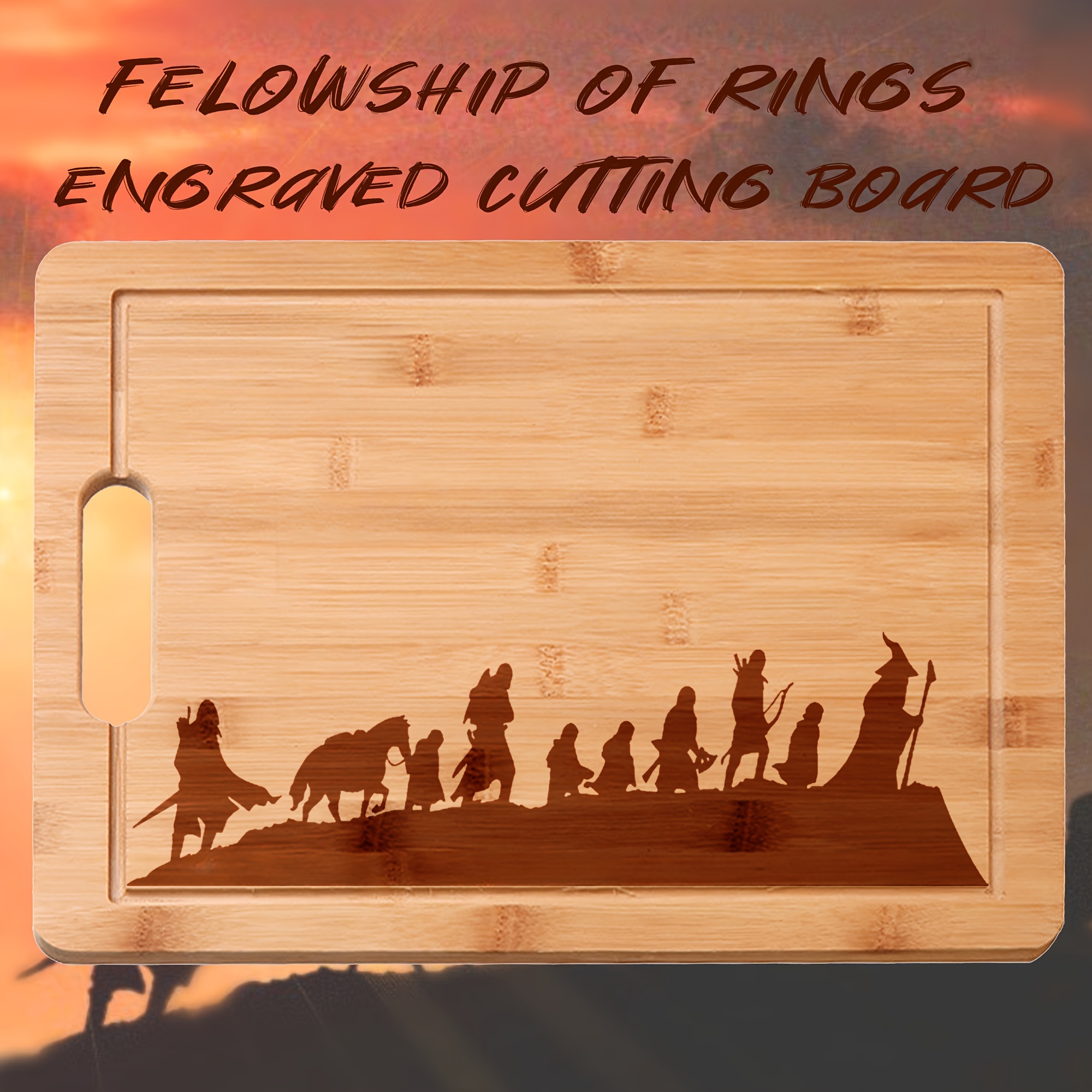 1pc, Chopping Board, Bamboo Cutting Board, Engraving Cutting Board,  Vegetable Murder Cutting Board, Laser Engraved Funny Bamboo Cutting Board,  Humoro