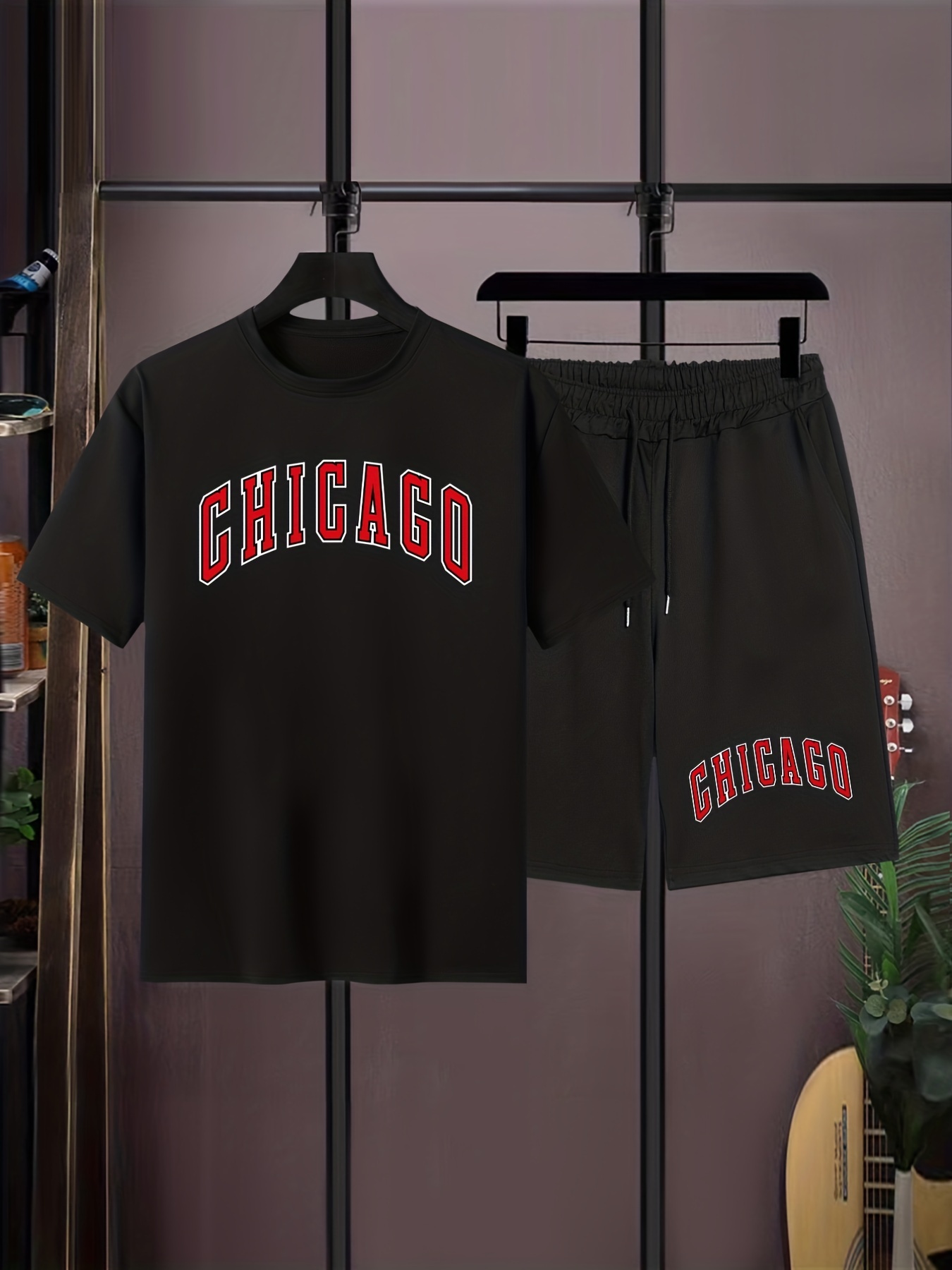 Oversized Chicago T-shirt And Short Set