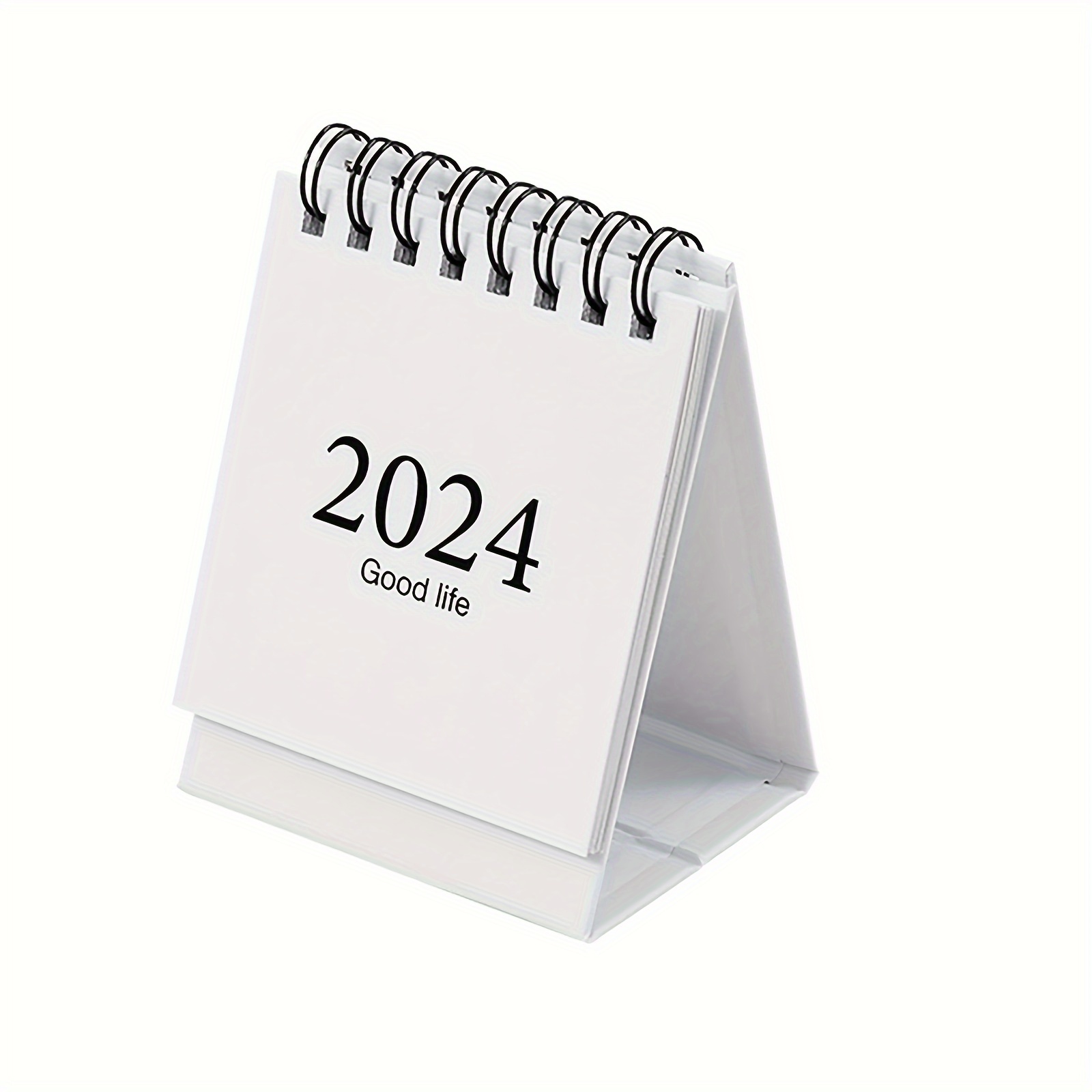 Mini calendrier de bureau 2024, références mensuelles de 07/2023 à 12/2024,  planificateur de calendrier de bureau debout pour bureau d'école