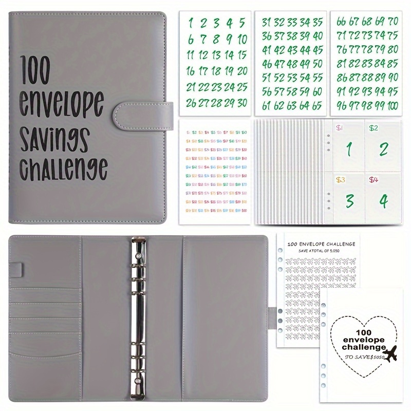 Cuaderno organizador de ahorro de dinero, carpeta de presupuesto