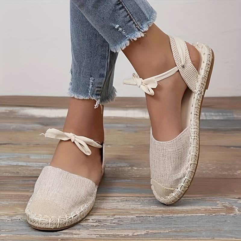 Flat peep 2024 toe espadrilles