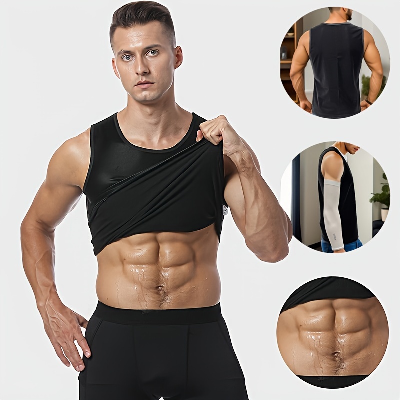 Men Sweat Sauna Body Shaper Vest Waist Trainer Slimming Tank Top