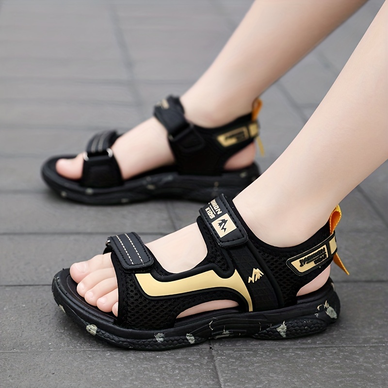 Boys Trendy Slip Sandals Adjustable Hook Loop Fastener Kids - Temu