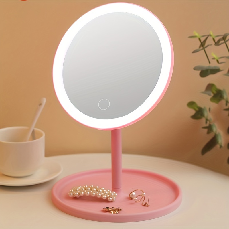 Makeup Mirror With Light Desktop Net Red Female Fill Light - Temu