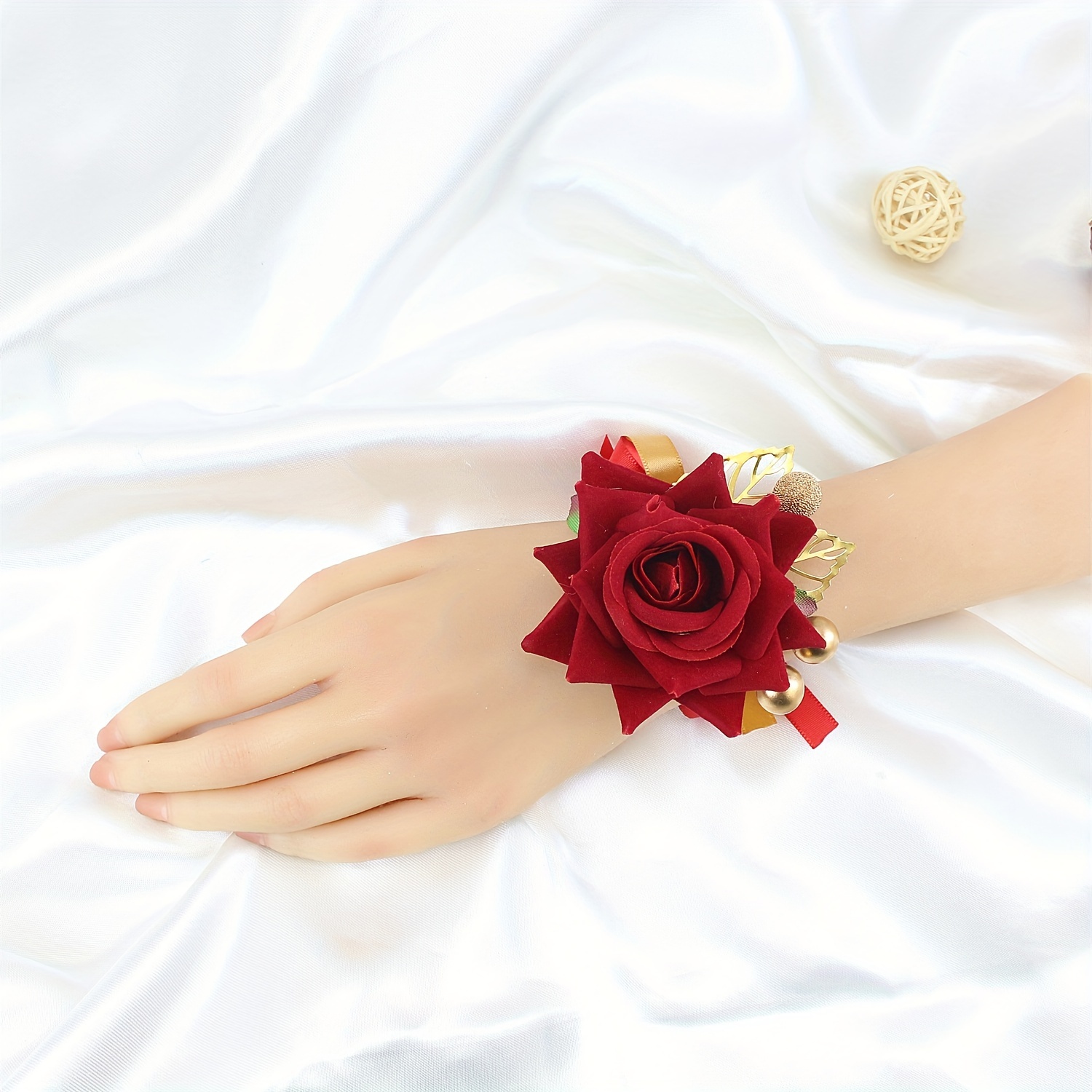 Peony wrist online corsage