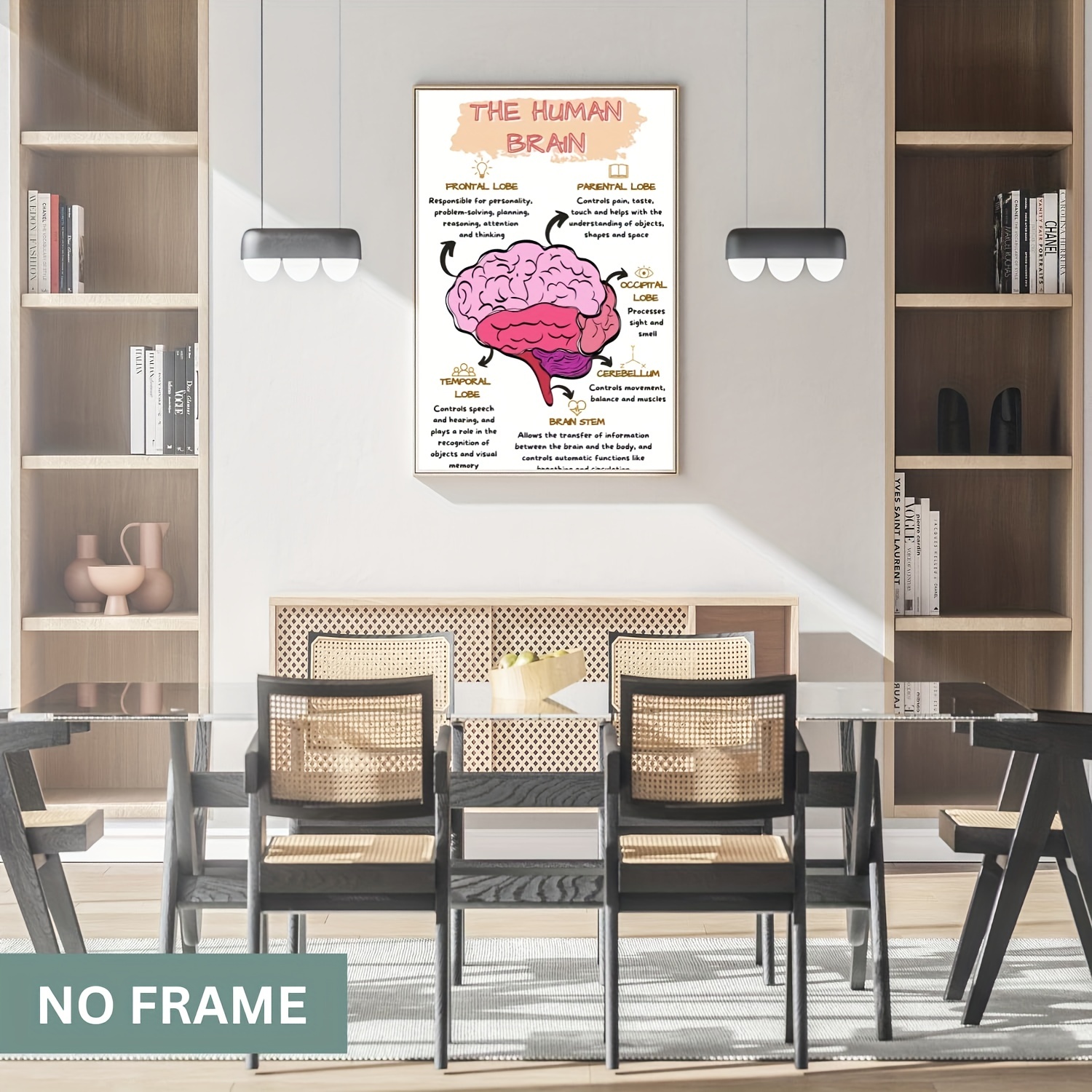 Human Brain Poster Mental Health Office Print Therapy Decor Temu