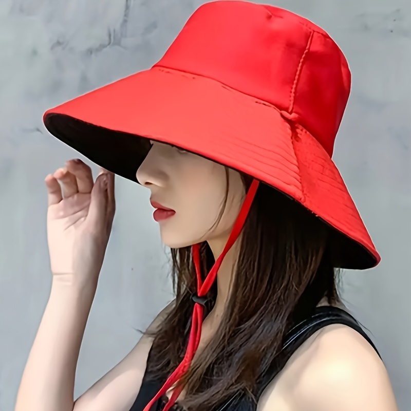 Breathable Double Sided Wide Brim Packable Sun Hat Womens For