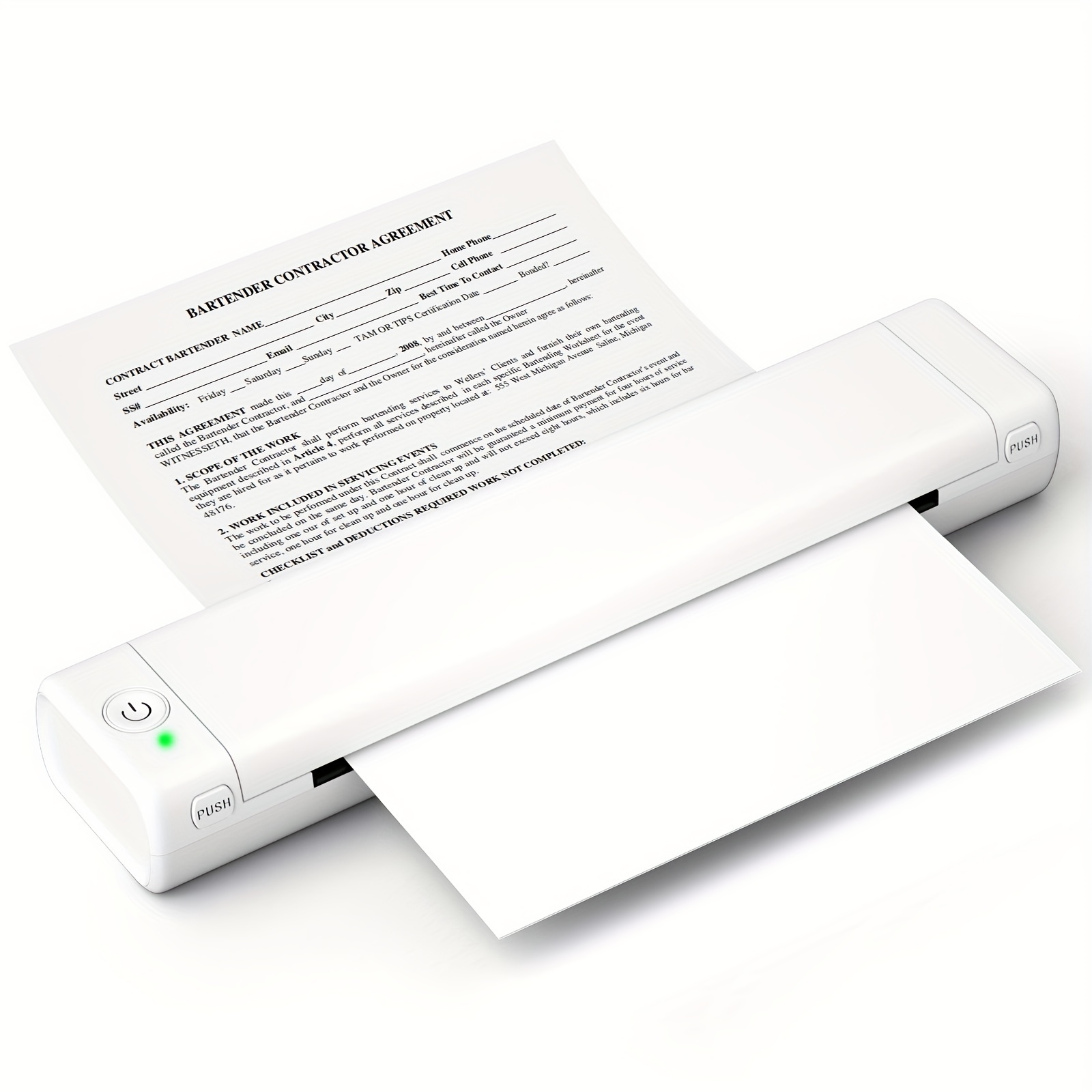 Stampante termica portatile phommemo M08F A4, supporta carta