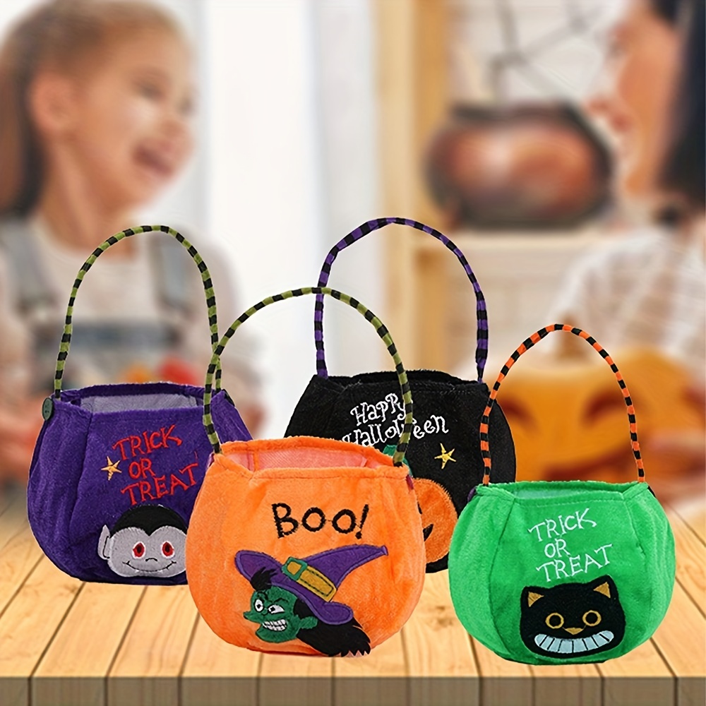 1pc Halloween Pattern Digital Print Canvas Bag, Halloween Trick Or Treat  Bags, Halloween Pumpkin Bag